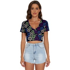 Pattern 103 V-neck Crop Top by GardenOfOphir