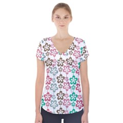 Pattern 105 Short Sleeve Front Detail Top by GardenOfOphir