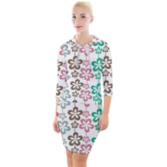 Pattern 105 Quarter Sleeve Hood Bodycon Dress by GardenOfOphir