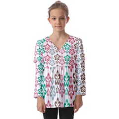 Pattern 105 Kids  V Neck Casual Top by GardenOfOphir