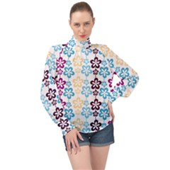 Pattern 104 High Neck Long Sleeve Chiffon Top by GardenOfOphir