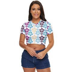 Pattern 104 Side Button Cropped Tee by GardenOfOphir