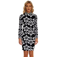 Pattern 106 Long Sleeve Shirt Collar Bodycon Dress by GardenOfOphir