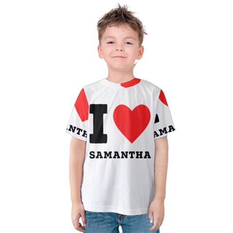 I Love Samantha Kids  Cotton Tee by ilovewhateva