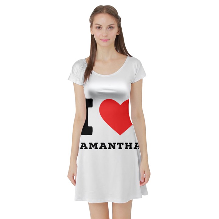 I love samantha Short Sleeve Skater Dress