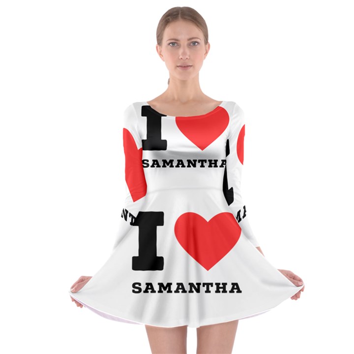 I love samantha Long Sleeve Skater Dress