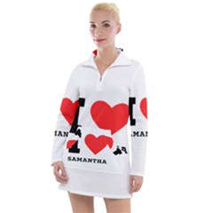 I Love Samantha Women s Long Sleeve Casual Dress by ilovewhateva