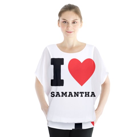 I Love Samantha Batwing Chiffon Blouse by ilovewhateva