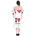 I love samantha Shoulder Tie Bardot Midi Dress View2