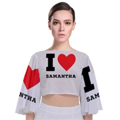 I Love Samantha Tie Back Butterfly Sleeve Chiffon Top by ilovewhateva