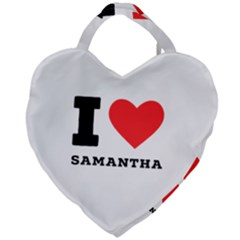 I Love Samantha Giant Heart Shaped Tote by ilovewhateva