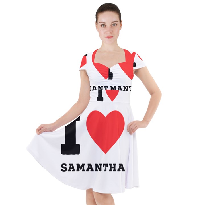 I love samantha Cap Sleeve Midi Dress