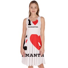 I Love Samantha Knee Length Skater Dress With Pockets by ilovewhateva