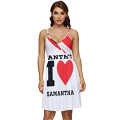 I Love Samantha V-neck Pocket Summer Dress  by ilovewhateva