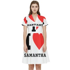 I Love Samantha Short Sleeve Waist Detail Dress by ilovewhateva