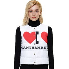 I Love Samantha Women s Short Button Up Puffer Vest by ilovewhateva