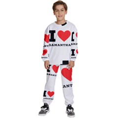 I Love Samantha Kids  Sweatshirt Set by ilovewhateva