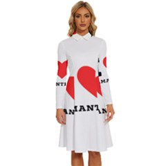 I Love Samantha Long Sleeve Shirt Collar A-line Dress by ilovewhateva