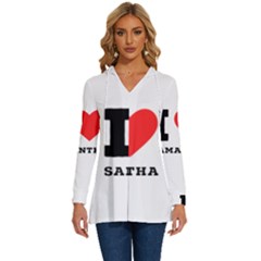 I Love Samantha Long Sleeve Drawstring Hooded Top by ilovewhateva