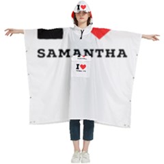 I Love Samantha Women s Hooded Rain Ponchos by ilovewhateva