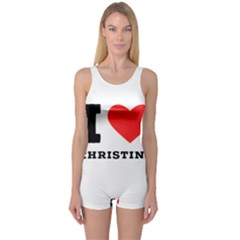 I Love Christine One Piece Boyleg Swimsuit by ilovewhateva