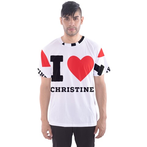 I Love Christine Men s Sport Mesh Tee by ilovewhateva