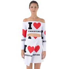 I Love Christine Off Shoulder Top With Skirt Set by ilovewhateva