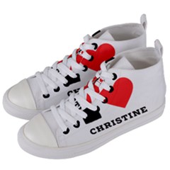 I Love Christine Women s Mid-top Canvas Sneakers by ilovewhateva