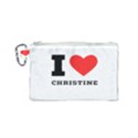 I love christine Canvas Cosmetic Bag (Small) View1