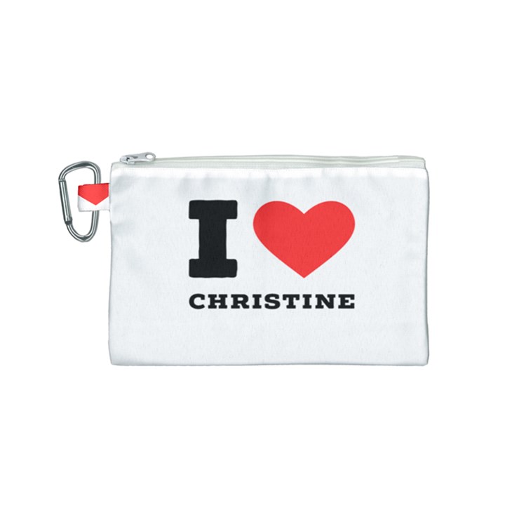 I love christine Canvas Cosmetic Bag (Small)