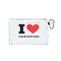 I love christine Canvas Cosmetic Bag (Small) View2