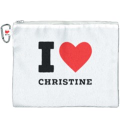 I Love Christine Canvas Cosmetic Bag (xxxl) by ilovewhateva