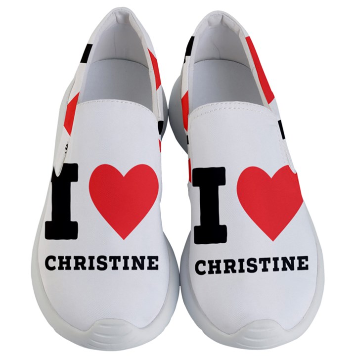 I love christine Women s Lightweight Slip Ons