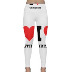 I Love Christine Lightweight Velour Classic Yoga Leggings by ilovewhateva