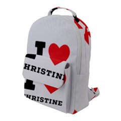 I Love Christine Flap Pocket Backpack (large) by ilovewhateva