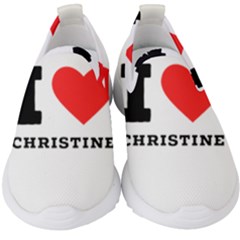 I Love Christine Kids  Slip On Sneakers by ilovewhateva