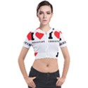 I love christine Short Sleeve Cropped Jacket View1