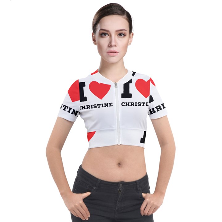 I love christine Short Sleeve Cropped Jacket