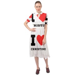 I Love Christine Keyhole Neckline Chiffon Dress by ilovewhateva