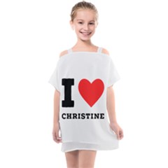 I Love Christine Kids  One Piece Chiffon Dress by ilovewhateva