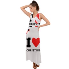 I Love Christine V-neck Chiffon Maxi Dress by ilovewhateva