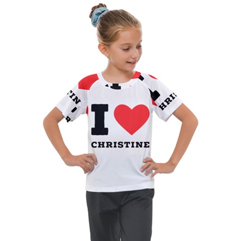 I Love Christine Kids  Mesh Piece Tee by ilovewhateva