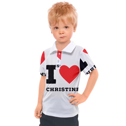 I Love Christine Kids  Polo Tee by ilovewhateva