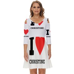 I Love Christine Shoulder Cut Out Zip Up Dress by ilovewhateva