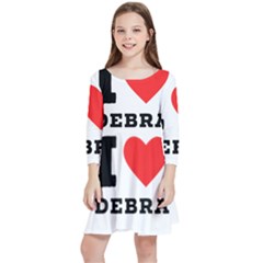 I Love Debra Kids  Quarter Sleeve Skater Dress by ilovewhateva