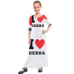 I Love Debra Kids  Quarter Sleeve Maxi Dress by ilovewhateva