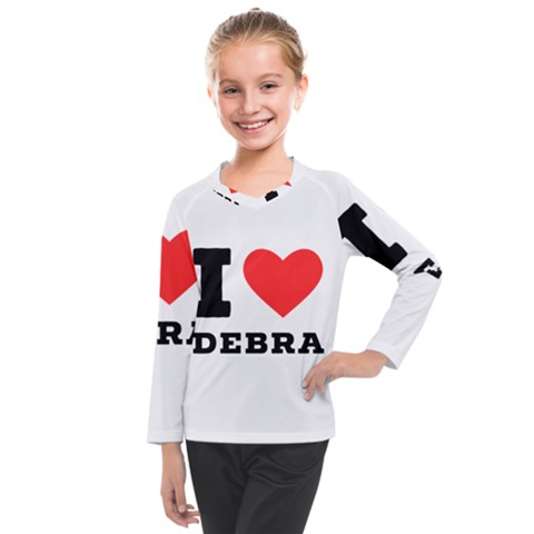 I Love Debra Kids  Long Mesh Tee by ilovewhateva