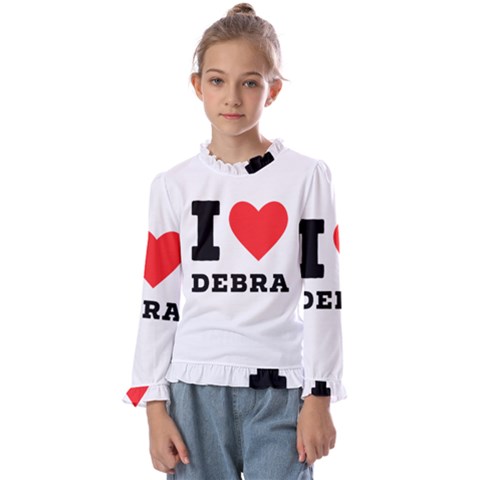 I Love Debra Kids  Frill Detail Tee by ilovewhateva