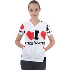 I Love Rachel Short Sleeve Zip Up Jacket by ilovewhateva