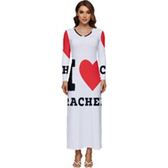 I Love Rachel Long Sleeve Longline Maxi Dress by ilovewhateva